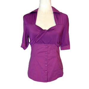 Foxy Jeans purple fitted top